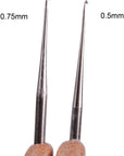 2Pcs/Set Dreadlock Crochet Hook for Hair Dreadlock Needle Tool for Craft Dreadlock Crochet Needles (1 Hook 0.5Mm + 1 Hook 0.75Mm)