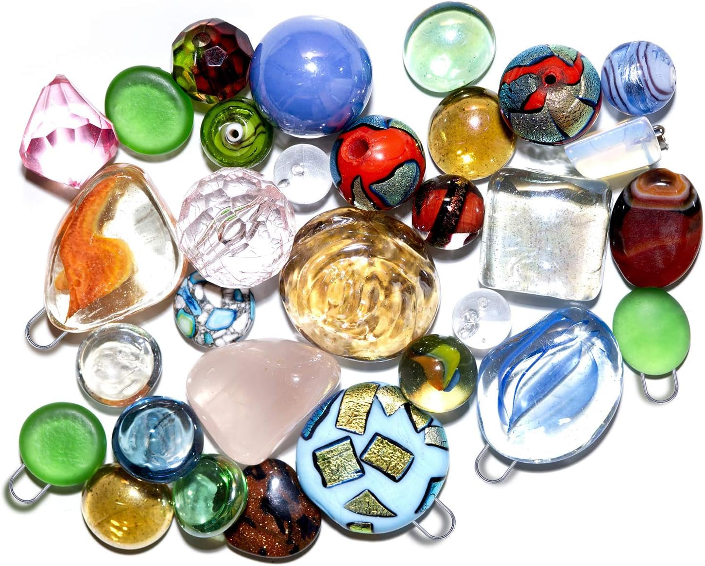 200 Pieces High Temperature Nichrome Wire Jump Rings, 21 Gauge with a Plastic Storage Box, U Hanger Hooks for Hobbyists DIY Pendant, Ceramic Ornaments, Fusing in Glass