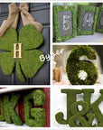 Dried Moss Mat for Wedding Birthday Party Fairy Garden Decorations, Dark Green (Green - 14" X 9")