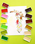 Gansai Tambi 48 Colors Set, Watercolor Paint Set, Professional-Quality for Artists and Crafters, for Adult, Ap-Certified, Made in Japan