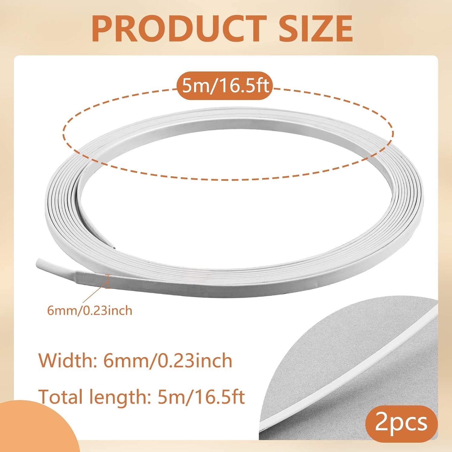 White Spring Steel Boning Corset Boning Stays Boning for Sewing Corset Crafts Making, 1/4" Width (11 Yards)