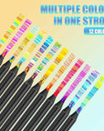 12 Colors Rainbow Pencils, Multi Colored Pencils for Adult Coloring, Multicolored Pencils for Art Drawing, Professional Art Supplies for Artists, for Coloring and Sketching.