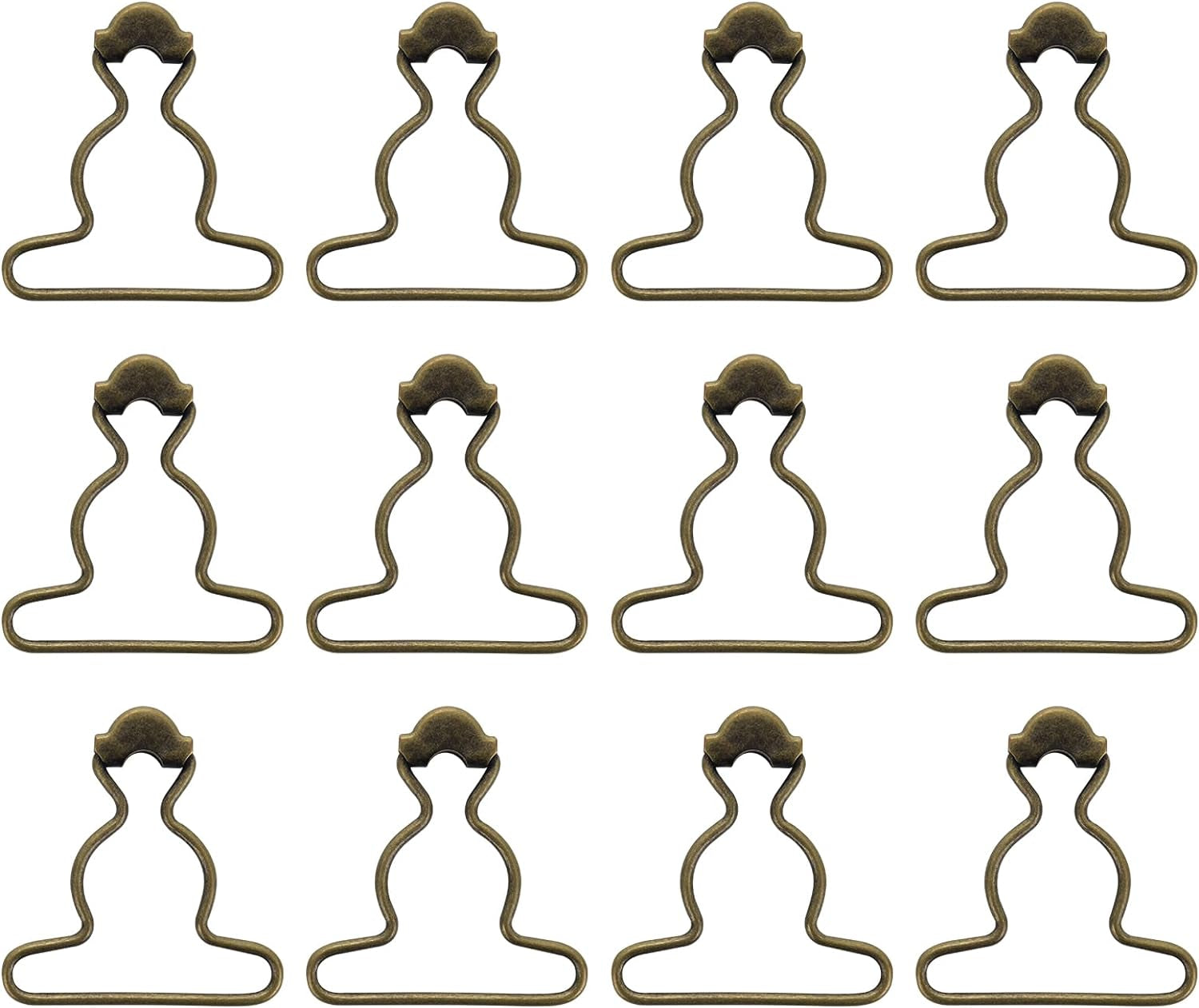 12Pcs Suspender Clips Dungaree Overall Buckles Matal Overall Clasp Replacement 1.5 Inch Overall Clips