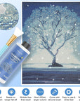Updated Diamond Painting Sealer 250ML with Silicone Brush, 5D Diamond Painting Glue Accessories Permanent Hold & Shine Effect for Diamond Painting and Jigsaw Puzzles (8.8 OZ)