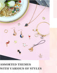 110Pcs Assorted Gold Plated Enamel Pendants Charms for Jewelry Making Necklace Bracelet Craft Supplies