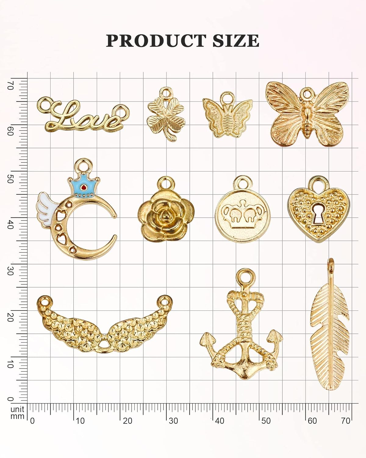 110Pcs Assorted Gold Plated Enamel Pendants Charms for Jewelry Making Necklace Bracelet Craft Supplies