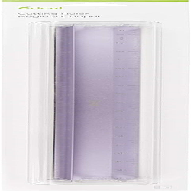 Metal Ruler - Safety Cutting Ruler for Use with Rotary Cutters,  Truecontrol Knife, Xacto Knife - Great for Quilting, Scrapbooking, Crafting and Paper Cutting - 18", [Lilac]