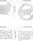 4 Set Die Cuts for Card Making,  Happy Birthday Cutting Dies Card Making Supplies DIY Die Cutters Card Making Die Stencils for Scrapbooking