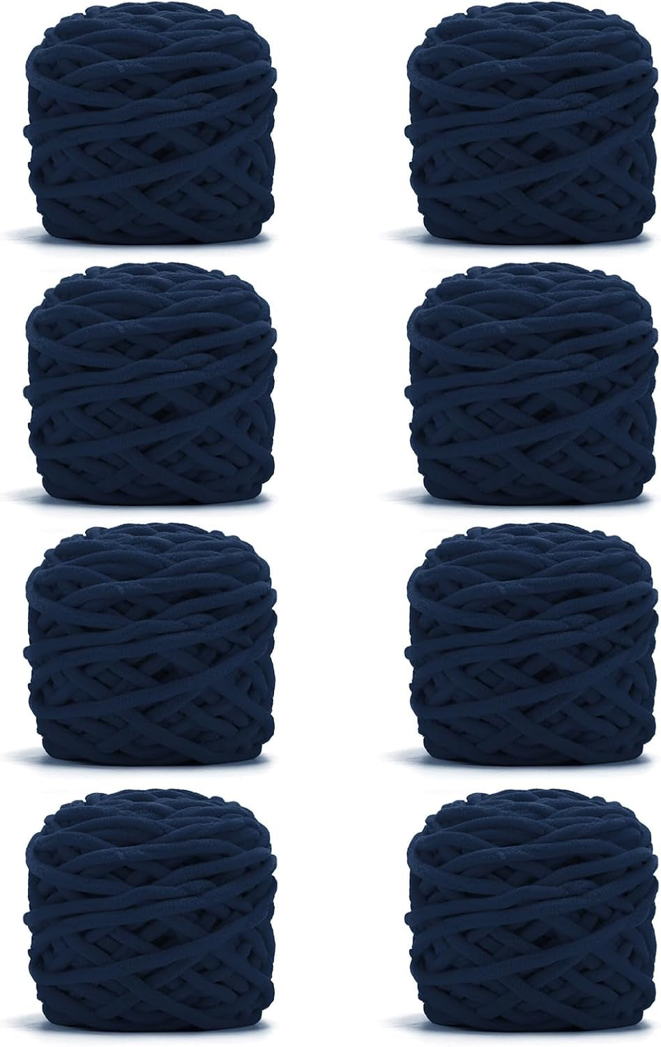 Blanket Yarn 3 Pack of 100G/3.5Oz - White Chenille Yarn 6 Super Bulky - Knitting, Crocheting &amp; Crafts Chunky Yarn