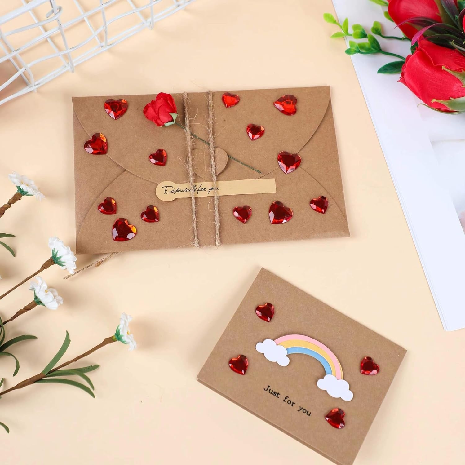 Heart Stickers Gem Stickers, 1190PCS Pink Self-Adhesive Blinger Hair Gems, Rhinestones for Nail Face, Decorative Stickers for Valentine&#39;S Day, Wedding, Craft