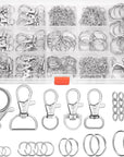 300PCS Keychain Making Kit, Keychain Craft Supplies Including Key Chain Clips, Lanyard Snap Hooks, Key Rings and Jump Rings for Key Chain Making, Purse Making, Lanyard Making