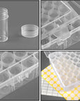 1Pack 60 Grids Bead Organizer and Storage Diamond Painting Containers Portable Plastic Case Box Arts Crafts Storage for Seeds Beads Sewing Cosmetic Nail Glitter Powder Small Parts Rhinestones