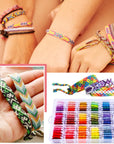 1060 Pcs String Bracelet Kit, Friendship Bracelets String Making Kit Including 110 Colors Embroidery Floss, 900 Beads and 50 Cross-Stitch Tool, String Kit for Friendship Bracelet Making