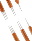 6 Pieces Dreadlock Crochet Hook 0.5Mm 0.75 Mm Needle Weaving Crochet, Include 1 Hook, 2 Hooks, 3 Hooks for Braid Craft