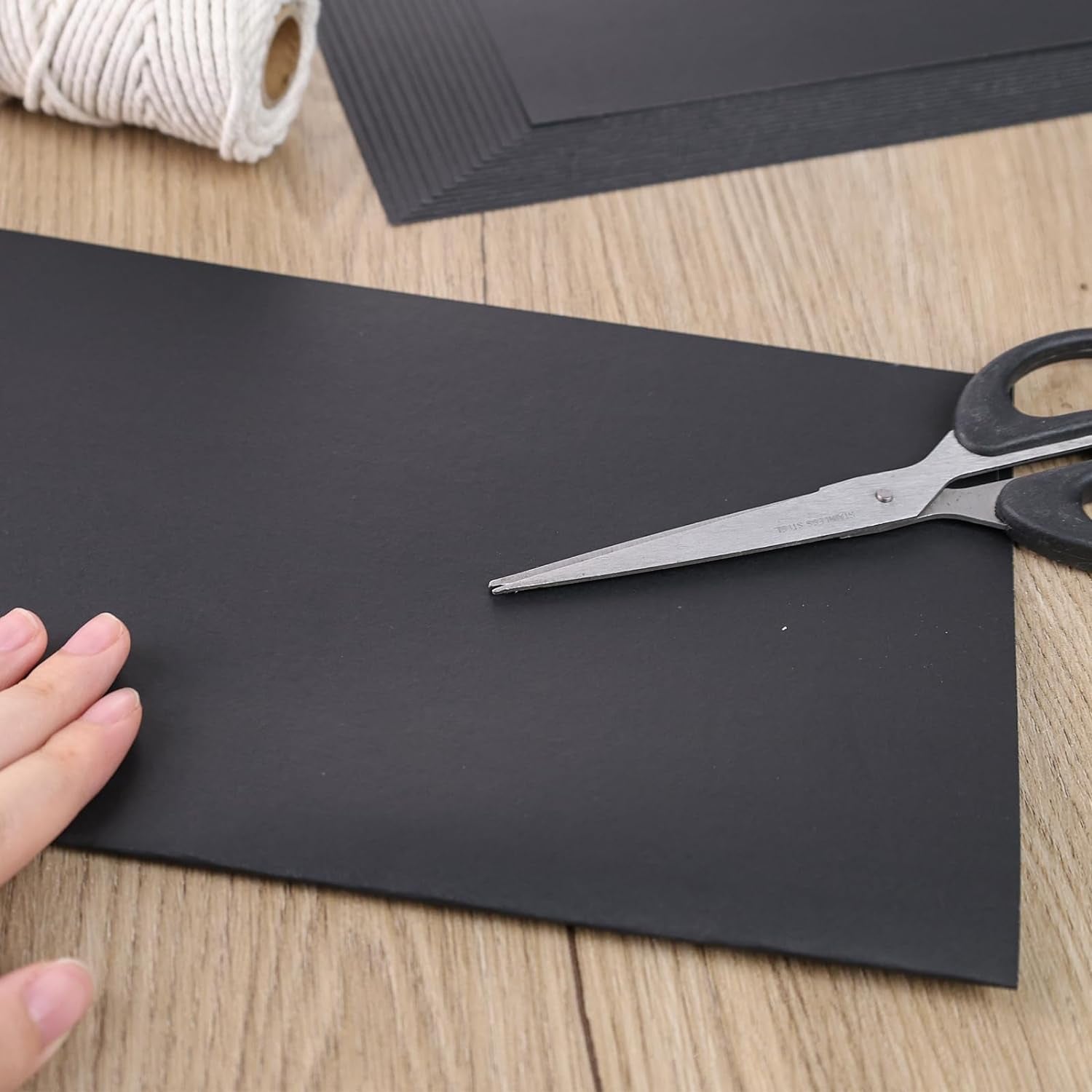 100 Sheets Black Cardstock, 12 X 12 Inch Craft Paper 230Gsm Construction Paper for Crafts Printer Invitations Card Making