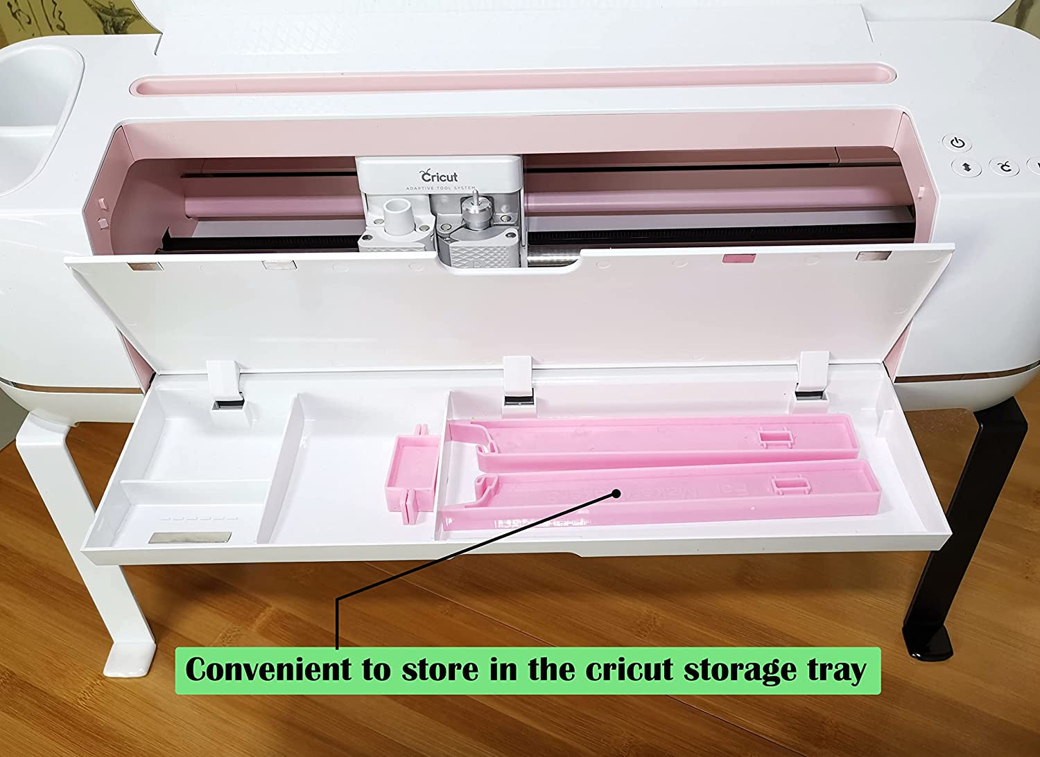 Extension Tray Compatible with Cricut Maker3 Maker and Explore Air3 Air2 Air,Cutting Mat Extender Support for Maker and Explore Air Series (Pink)
