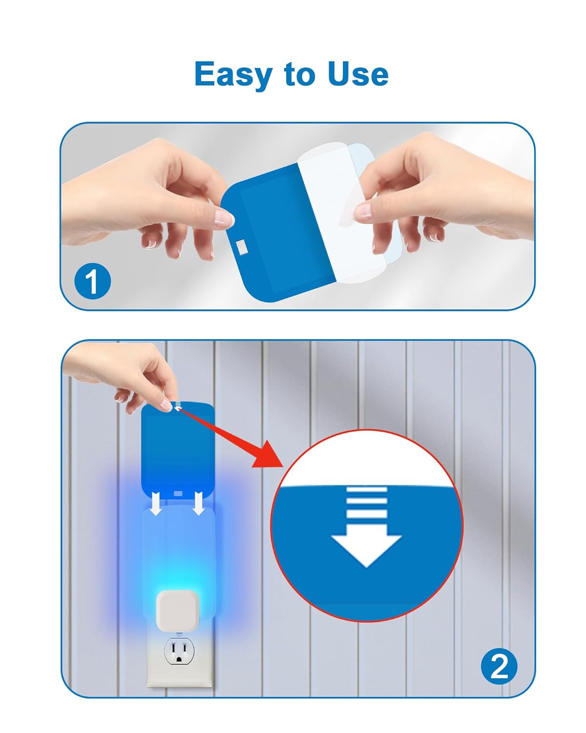 6 Pack Refill Cartridges Compatible with Raid Plug-In Blue Light, Refill Glue Cards for Stem Blue Light Indoor Wall Plug-In for Home