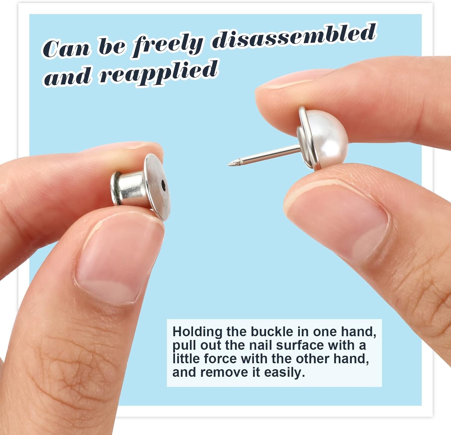 24 Pieces Jean Button Pins Adjustable Buckle Extender Set, No Sewing Required, Pant Waist Tightener for Jeans Dress Fit Instant Button, 4 Set (Pearl and Diamond Style)