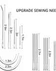Upholstery Repair Kit 29-Pack, Leather Craft Tool Kit Leather Hand Sewing Needles Canvas Thread and Needles Tape Measure Large-Eye Stitching Needles for Leather Repair