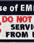 Service Dog in Case of Emergency Medic Paramedic Star of Life Vests/Harnesses Patch Embroidered Fastener Hook & Loop Emblem