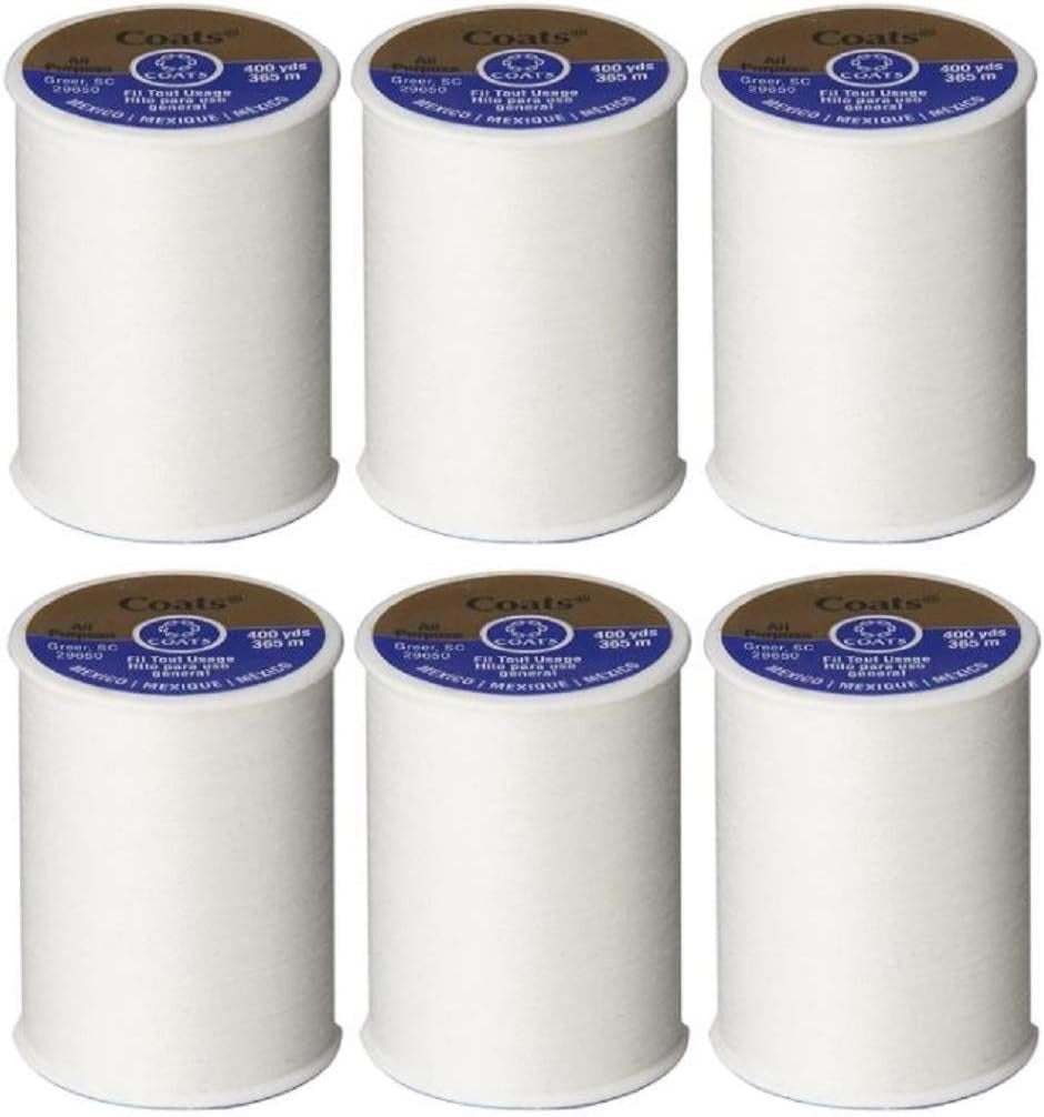 Dual Duty All Purpose Thread 400 Yards White 230-1 (6-Pack)