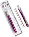 Erasable Soapstone Marker with Holder Idea for Dotting Mandala Art Guidelines on Dark Surfaces - White Grey Color