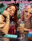 4200Pcs Pony Beads for Bracelet Making Kit, 48 Colors Halloween Bracelet Making Kit, 2500Pcs Rainbow Kandi, 1700Pcs Friendship Letter Beads with 20 Meter Elastic Strings for Jewelry Making