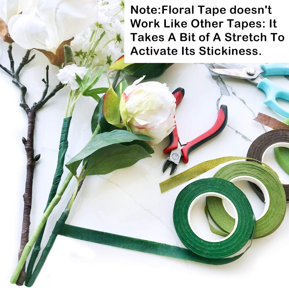 Floral Arrangement Kit Floral Tools Wire Cutter Stem Wire Floral Wire 26 Gauge and 22 Gauge Wire Green Floral Tapes for Bouquet Stem Wrap Florist