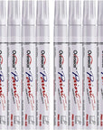 White Paint Pens Paint Markers, 12 Pack Waterproof Oil-Based Paint Pen Set Quick Dry and Permanent, Markers for Rock, Stone, Ceramic, Wood, Fabric, Plastic, Canvas, Glass, Mugs, Tires