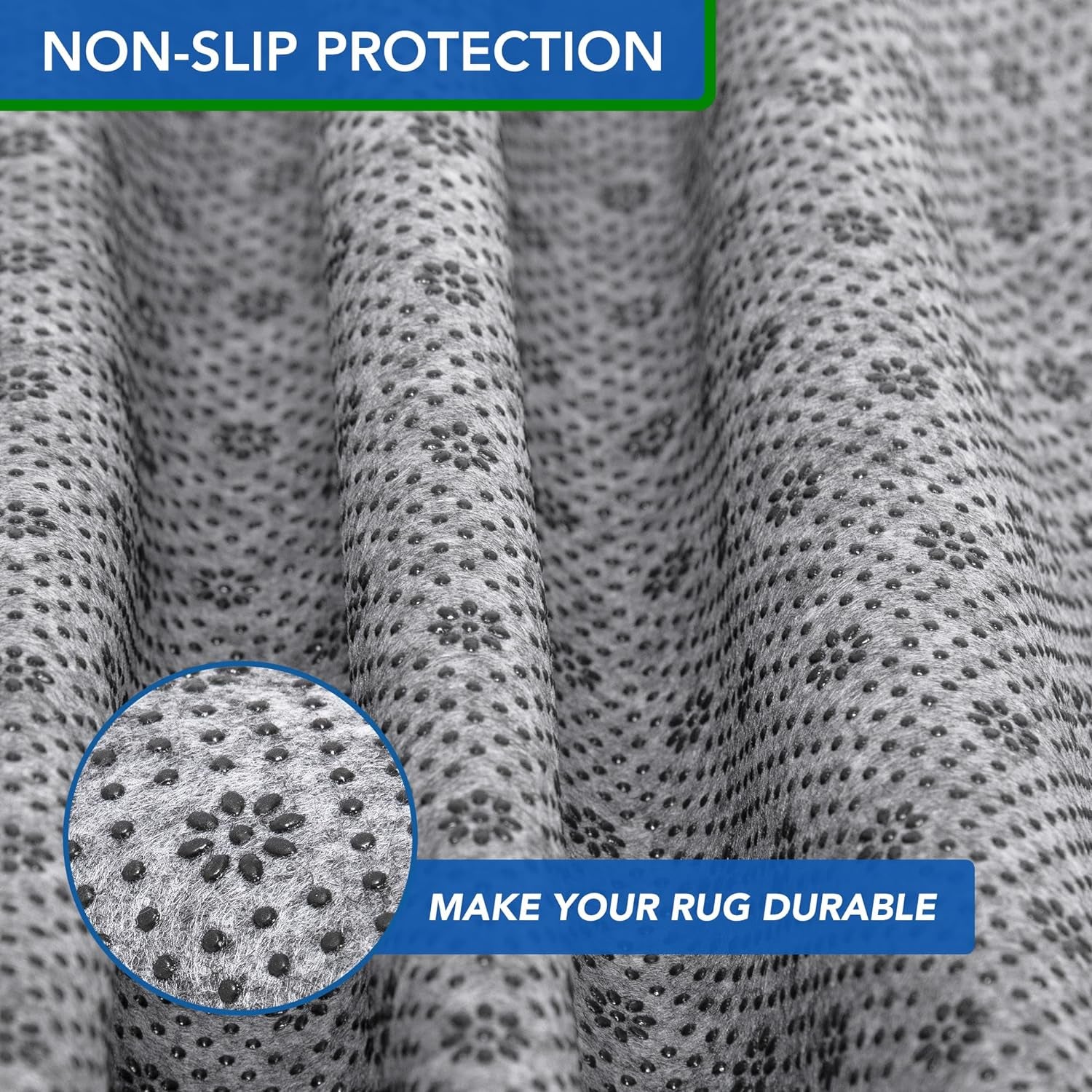80" X 80" Non Slip Area Rug Pad, Non Skid Rug Backing for Carpet Premium Thick Rug Gripper for Hardwood Floors Ideal Rug Tufting Gun Supplies Rug Making
