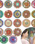20 Pcs Mandala Refrigerator Diamond Painting Magnets Boho Diamond Painting Kits Fridge Diamond Art Magnets Diamond Art Kits Diamond Painting Stickers for Adults DIY Home Decor