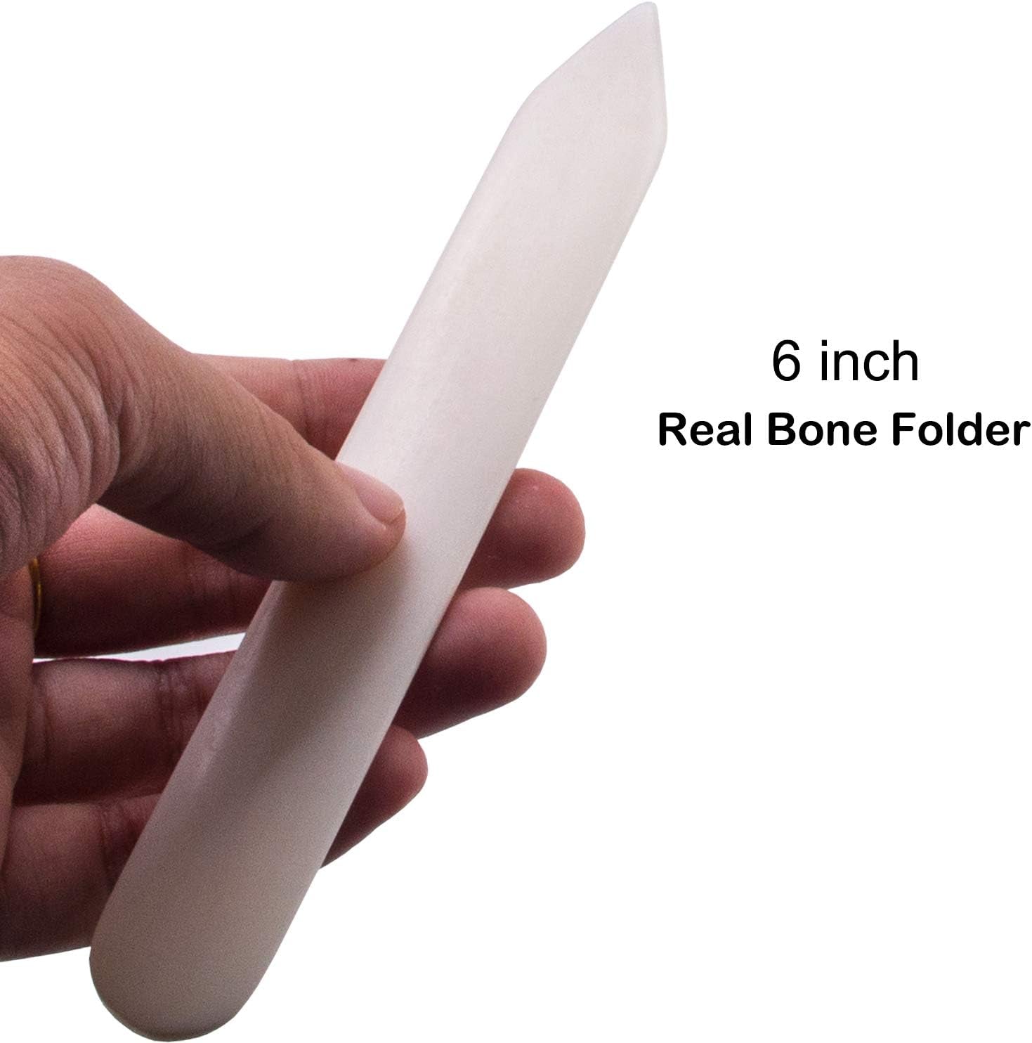 Bookbinding Kit -  Bookbinding Supplies, Hand Book Binding Starter Tools Set with Real Bone Folder,Paper Awl, Large-Eye Needles, Glue Brush, Wax Thread for Handmade DIY Books