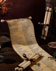 3 Pcs Vintage Blank Paper Scroll 7.28 X 30-32 Inches on Wood Rods Long Aged Scroll Paper Quick Drop Blank Scroll for Writing Drawing, Handwritten Calligraphy