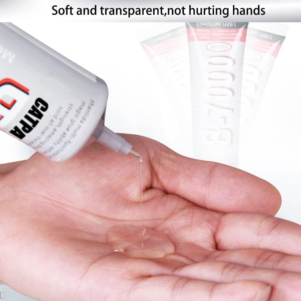 B-7000 Adhesive, Multi-Function Glues Paste Adhesive Suitable for Glass, Wooden, Jewelery, Rhinestones, 0.9 Oz, 2 Packs