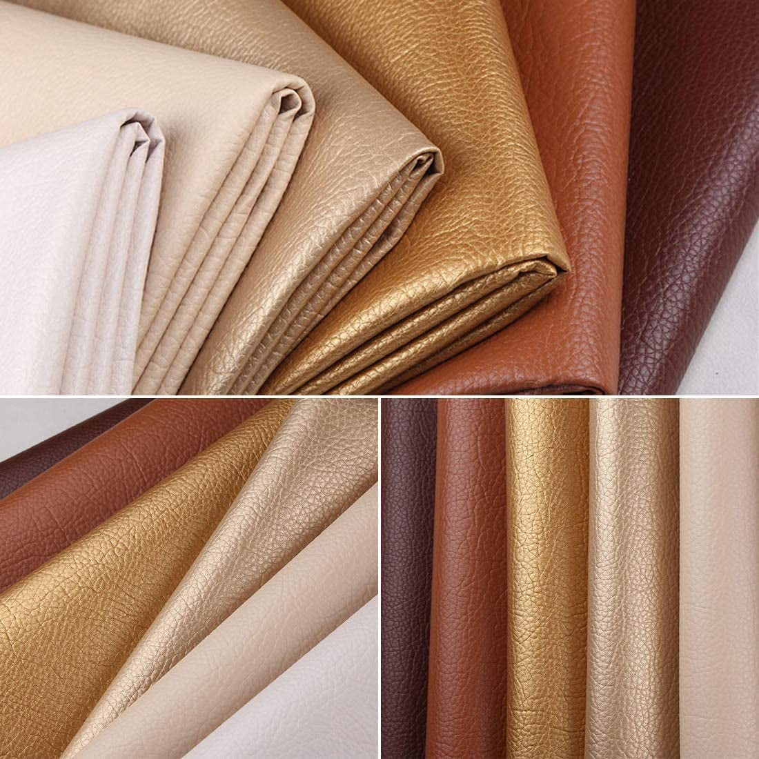 24 Pieces 8"X13.4"(20X34Cm) Colored Faux PU Leather Sheets Upholstery Crafts Fabric for Bag Making, Hat Making, Hair Crafts Making, DIY Jewelry Making, Sewing, Shoe Making