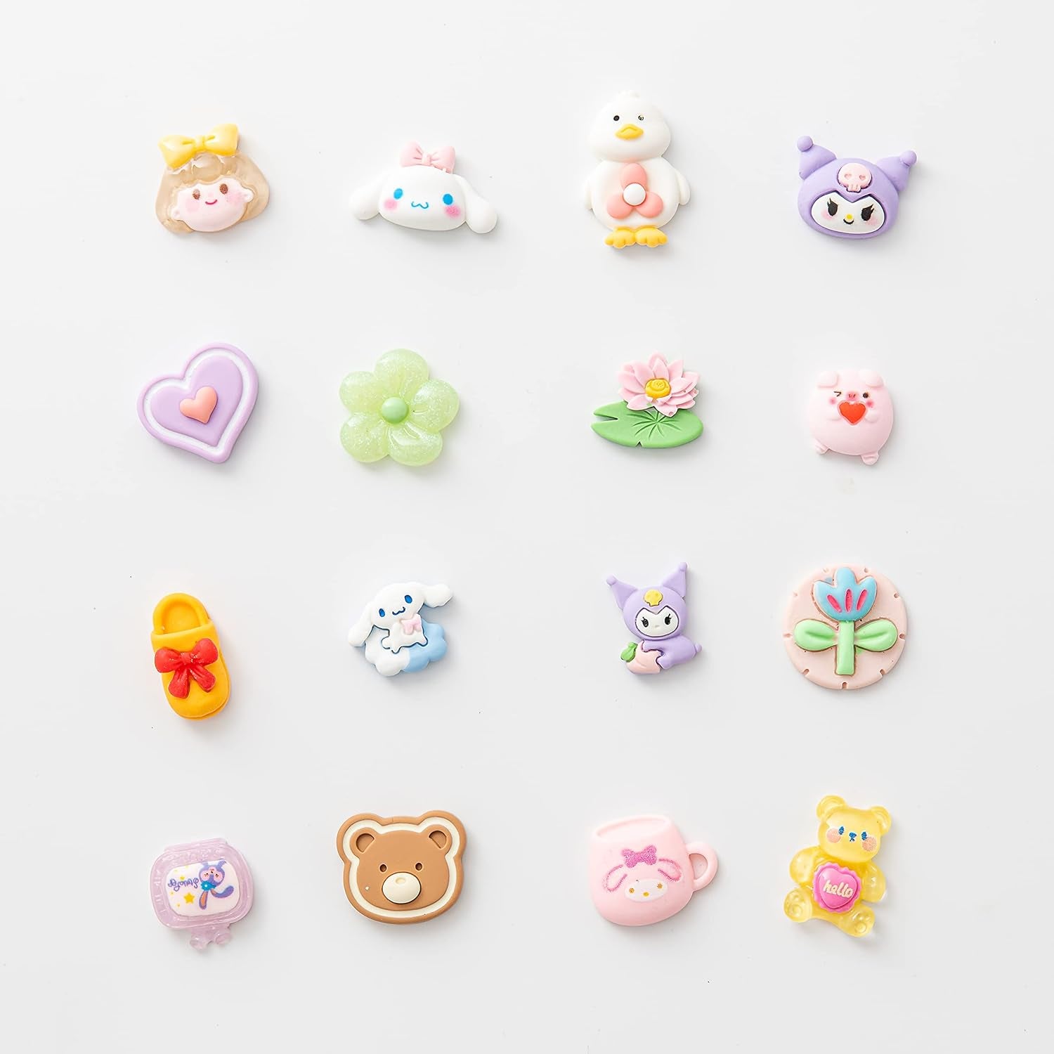 Slime Charms Cartoons Charms Cute Set - Mixed Lot Assorted Cartoons Kawaii Charms Resin Flatback Cute Sets for DIY Crafts Making,Decorations,Scrapbooking,Embellishments,Hair Clip 80Pcs