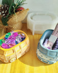 3D Bus Flower Pot Silicone Mold Container Bowl Resin Mold Retro Car Shape Candle Vessel Concrete Cement Mold Epoxy Resin Casting Silicone Molds Succulent Planter Storage Box DIY Art Crafts