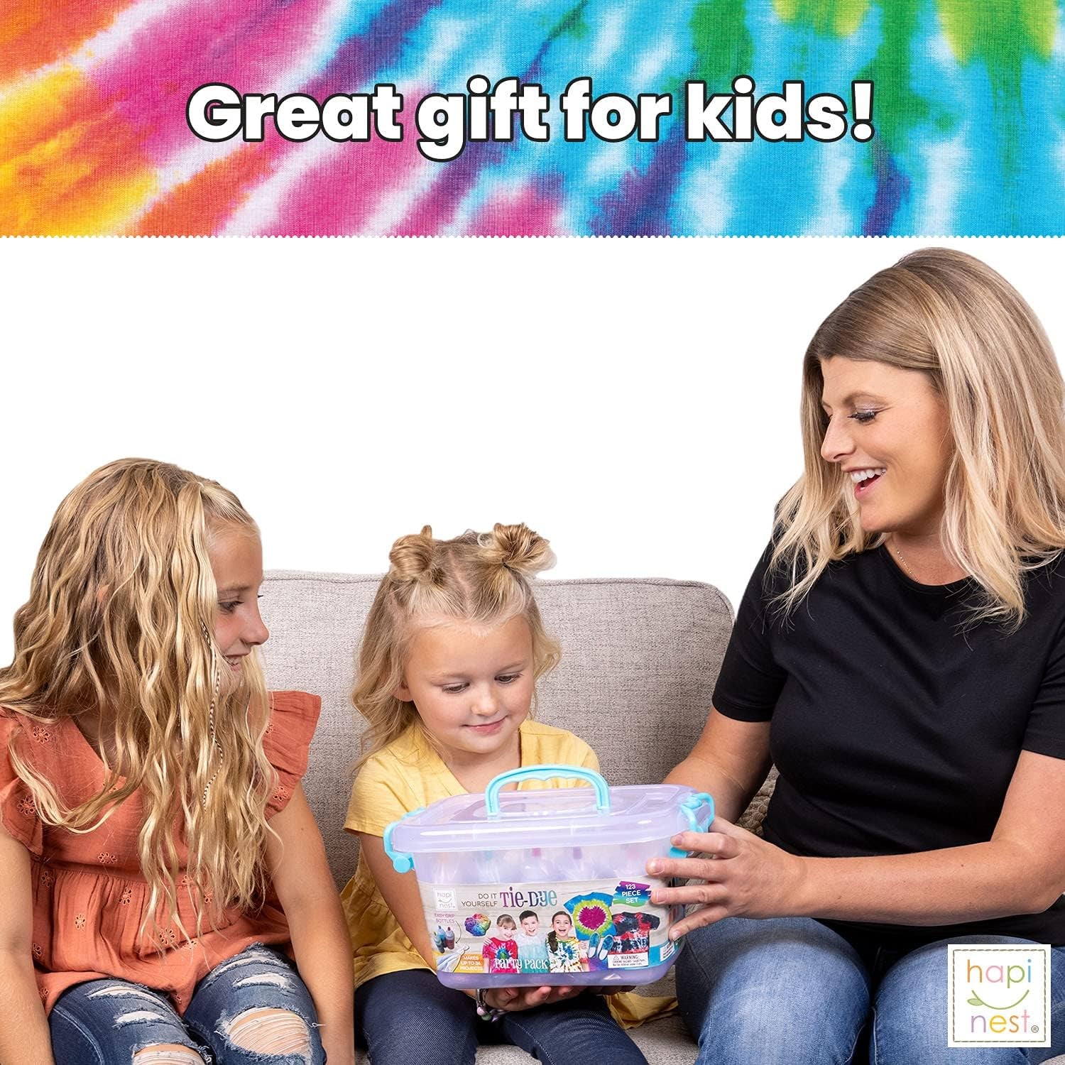 Tie Dye Kit for Kids Age 8-12 & up Girls Boys Teens, Clothing Shirt Fabric Dye Arts and Crafts Gifts Party Supplies, Kids Tie Dye Kit for Large Group, 18 Pre-Filled Bottles W/14 Colors