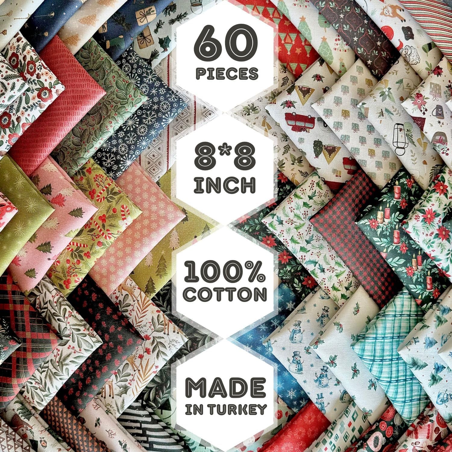 100% Cotton 50 PCS 8 X 8 Inches (20Cm X 20Cm) Softnes Cotton Fabric Bundle Squares for Quilting Sewing Fabric Squares for Craft Patchwork Fabric Set Turkish Quality (50 Solid Color Fabric Set)