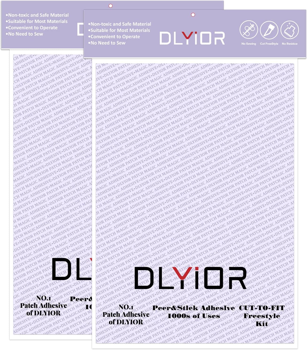 Patch Magic Adhesive, Washable Double-Sided Glue for Iron on Patches and Cut to Fit Freestyle Girl Scout Patches Kit.(2 Pack)