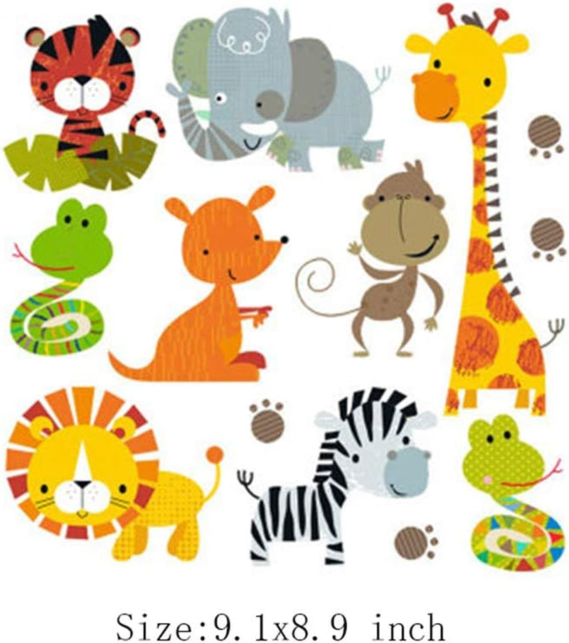 Animal Patches Stickers Butterfly Fox Lion Bear Fish Heat Transfers Iron on Appliques for Kids Babies Clothes Jeans T-Shirt Decorations