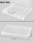 4 Pack Plastic Organizer Container Box, 36 Grids Clear Plastic Parts Organizer Box, for Beads, Art DIY, Crafts, Jewelry, Fishing Tackle with Label Stickers