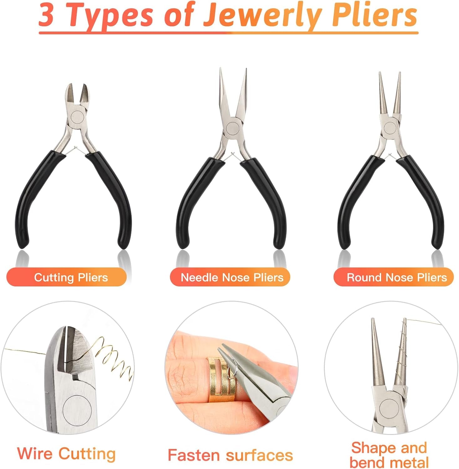 Jewelry Making Kit for Adults, Jewelry Making Supplies with Jewelry Making Tools, Jewelry Pliers, Jewelry Wires, Findings, Necklace Chains, Magnifier and Storage Bag