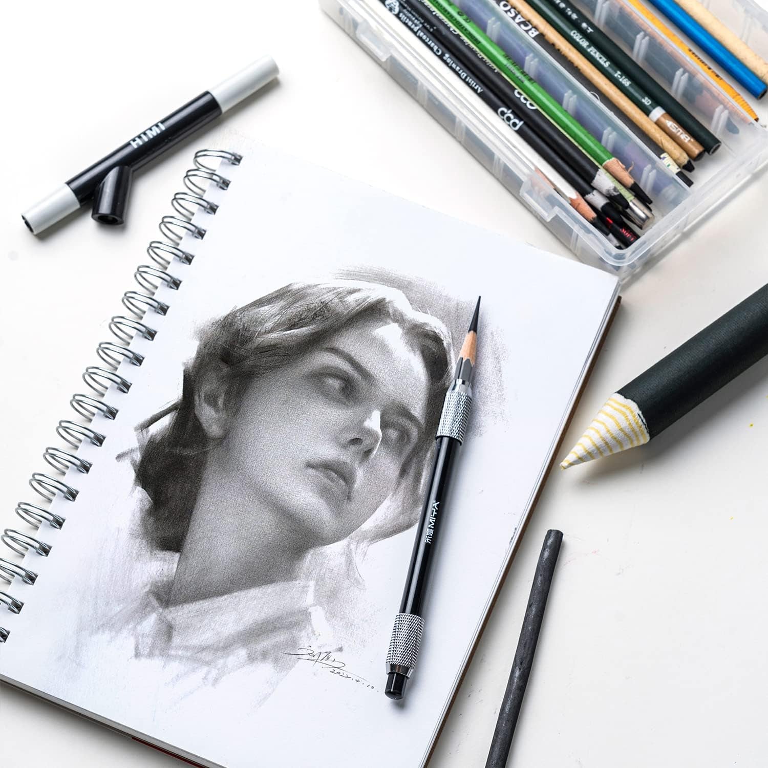 Gouache Pad 7X10&#39;&#39;(98Lb/160G) 50 Sheets Mix Paper Pad, Side Wire Bound, Fine Texture, in Gouache Acrylic Art Pad for Sketching, Ink Sketch Book, Art Supplies Drawing Pad Gift （Square）