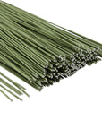 300 Pieces Green 18 Gauge Floral Wire Stems for DIY Crafts, Artificial Flower Arrangements (16 In)