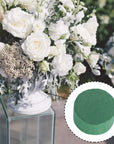 24 Pieces DIY Flower Arrangement Kit, 3.15 X 1.57 Inches Wet Floral Foam round Flower Arrangement Kit Green Wet Foam Block for Wedding, Aisle Flowers, Party Decoration