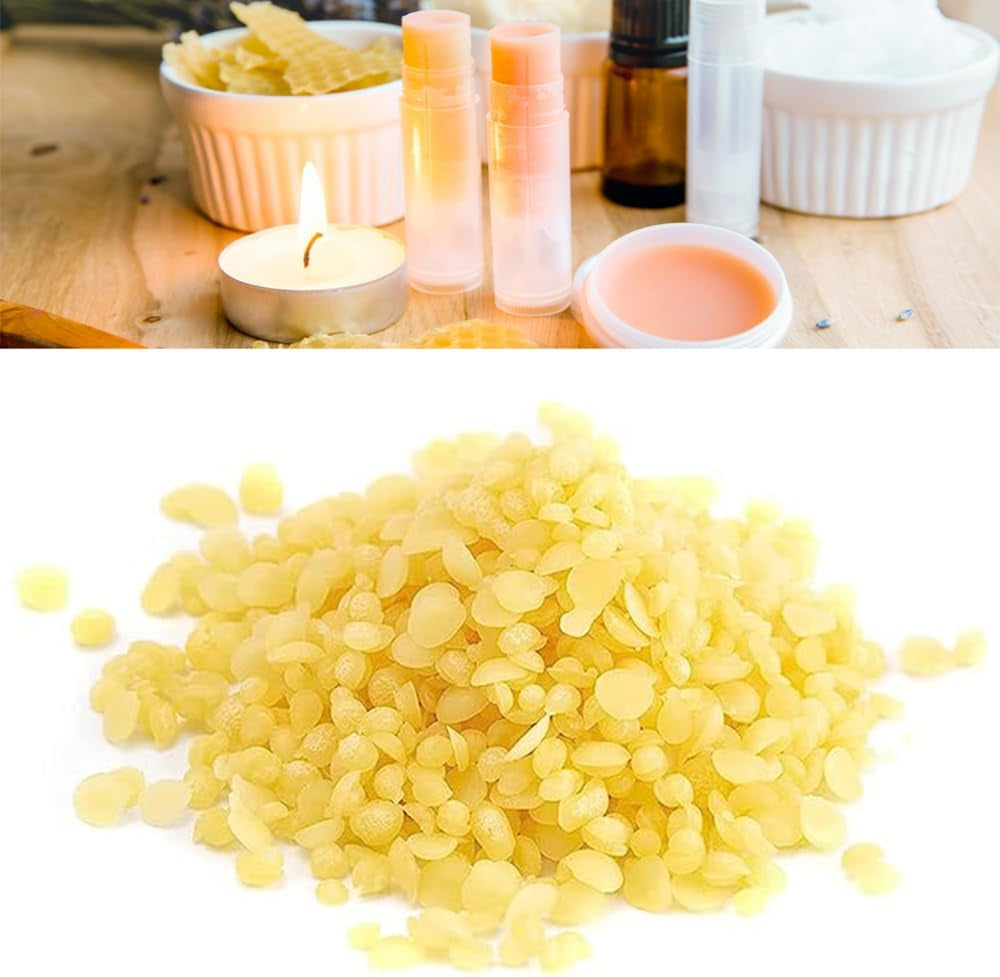 Candelilla Wax Pellets 14 Oz. 100% Pure Natual Vegan Wax for DIY Lip Balm, Soap and Candle Making, Creams and Lotions. Beeswax Alternative