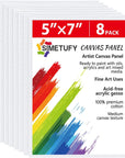 8 Pack 8X10 Inch Canvas Boards for Painting Canvas Panels Painting Canvas-Gesso Primed Acid-Free 100% Cotton Canvases for Acrylics Oil Watercolor Tempera Paints