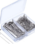 Steel T-Pins for Blocking Knitting, Modelling and Crafts 150 Pieces (2 Inch, 1-1/2 Inch, 1-1/4 Inch)