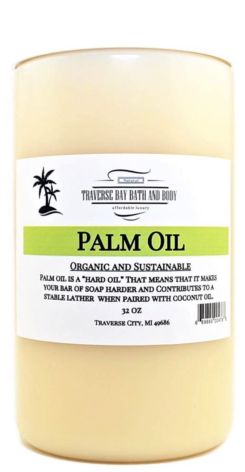 Palm Oil, Soap Making Supplies. Organic, Sustainable, Kosher, 32 Fl Oz. DIY Projects.